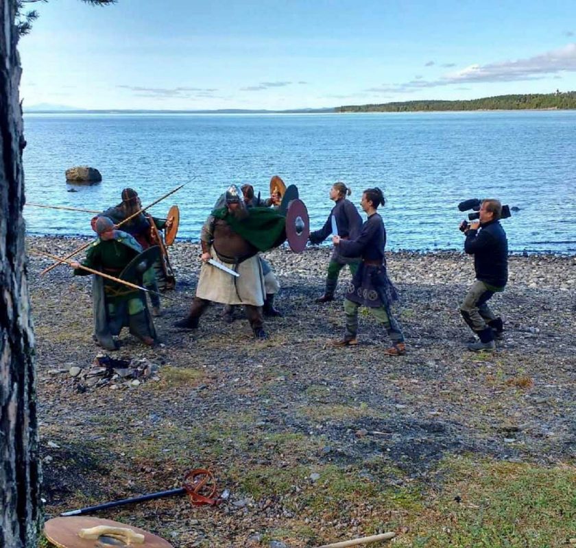 Filmen om St Olavsleden inspelning med Arnljot
